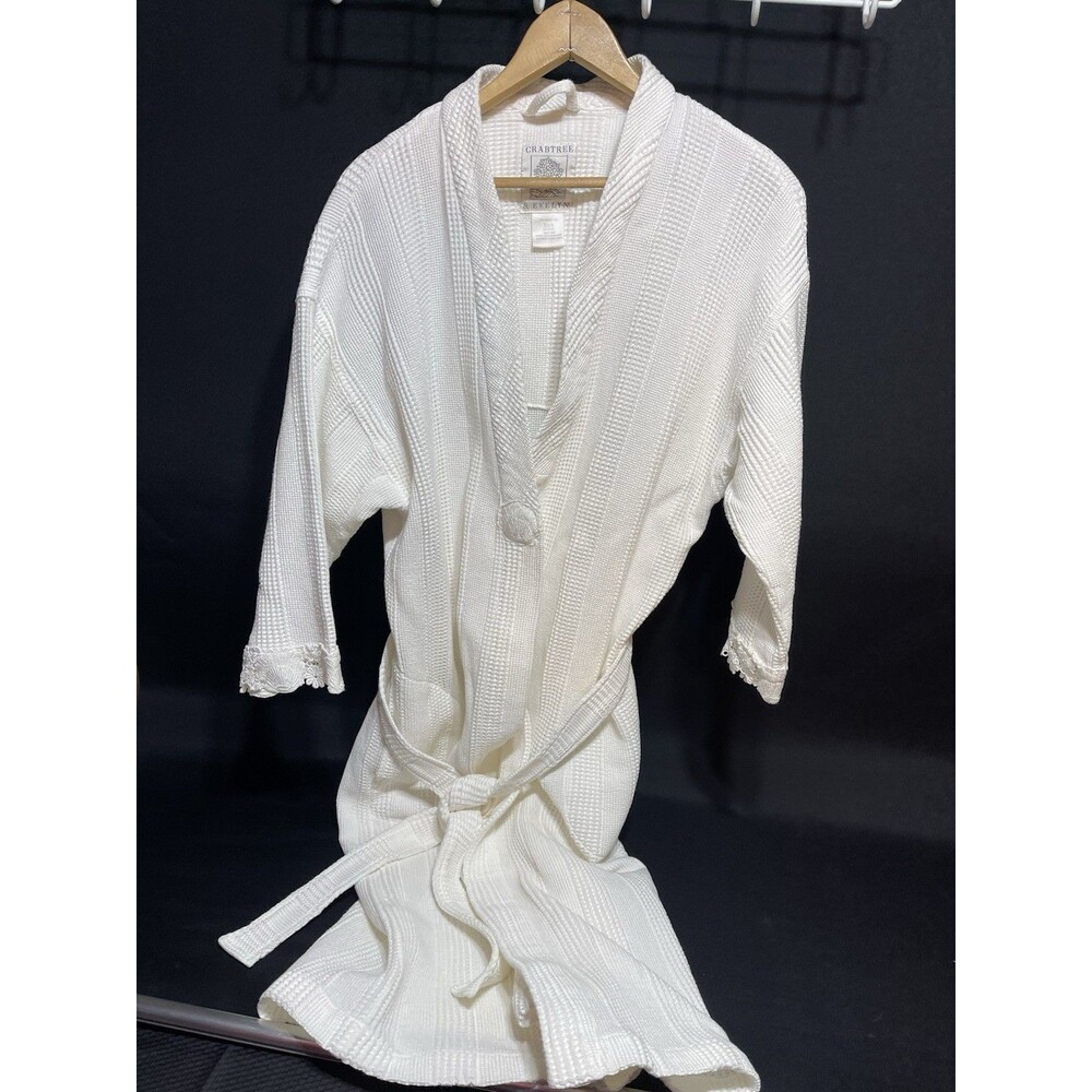 Crabtree & Evelyn 100% Cotton Floral Tie Waist Robe XS/S #0089